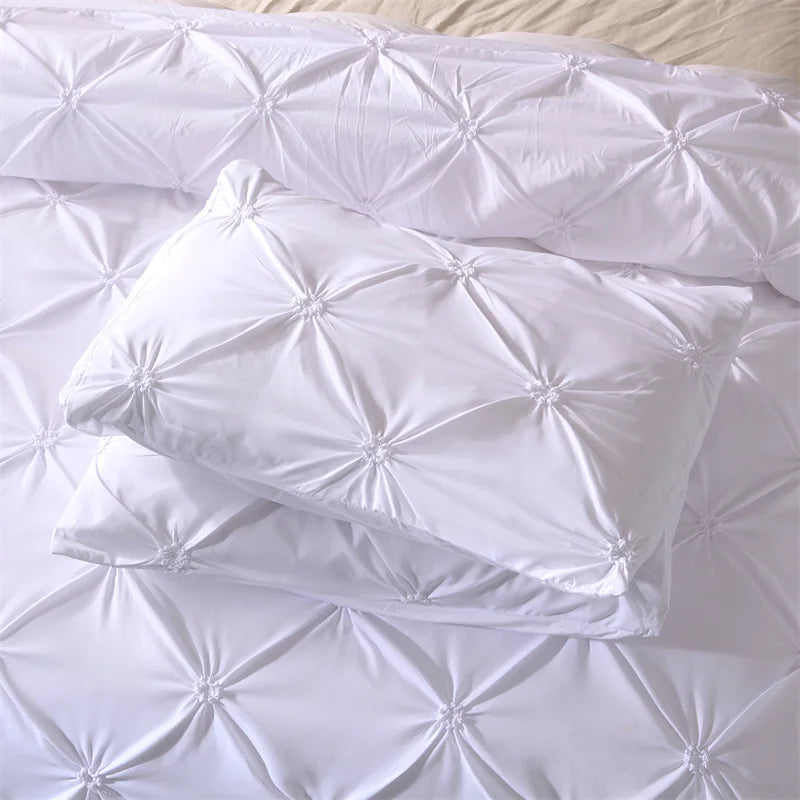 Parure de lit en satin – Housse de couette + 2 taies d’oreiller (plusieurs tailles)