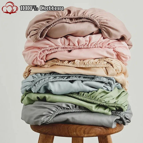 Drap-housse 100% Coton – Doux, Respirant, 400TC, Tailles Personnalisées
