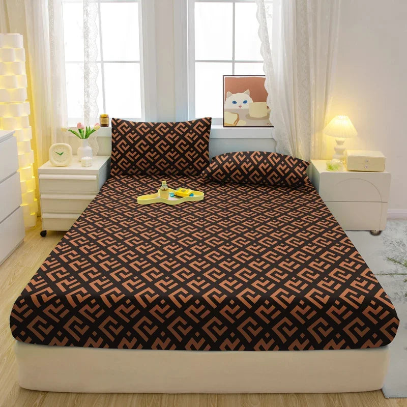Drap-housse Imprimé Géométrique – Moderne, Simple, 100% Polyester, 200TC