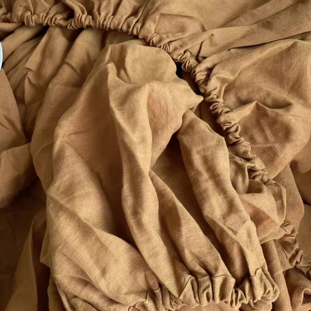 Drap-housse 100% Lin Français – Écologique, Respirant, Durable, Bonnet 35 cm