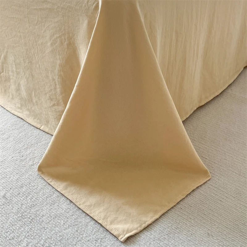 Parure de lit coton lavé rayée – Ensemble housse de couette, drap et taies | Qualité premium