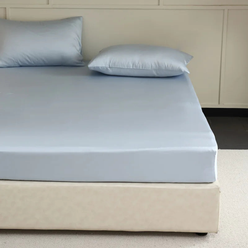 Drap-housse 100% Soie Naturelle – Luxe, Doux, Respirant, Bonnet 30 cm