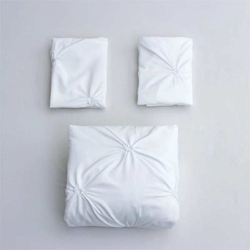 Parure de lit en satin – Housse de couette + 2 taies d’oreiller (plusieurs tailles)