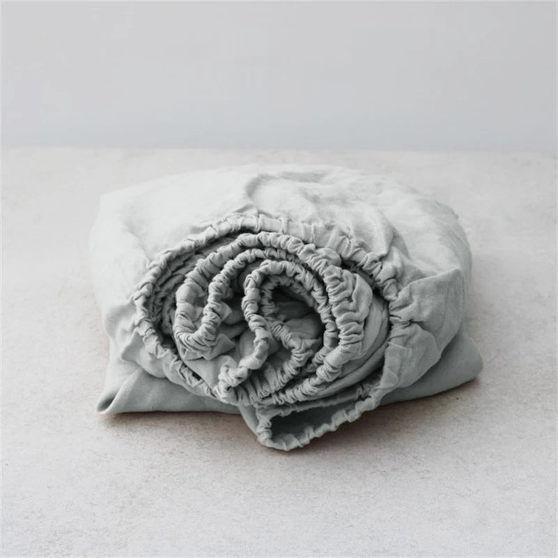 Drap-housse 100% Lin Français – Écologique, Respirant, Durable, Bonnet 35 cm