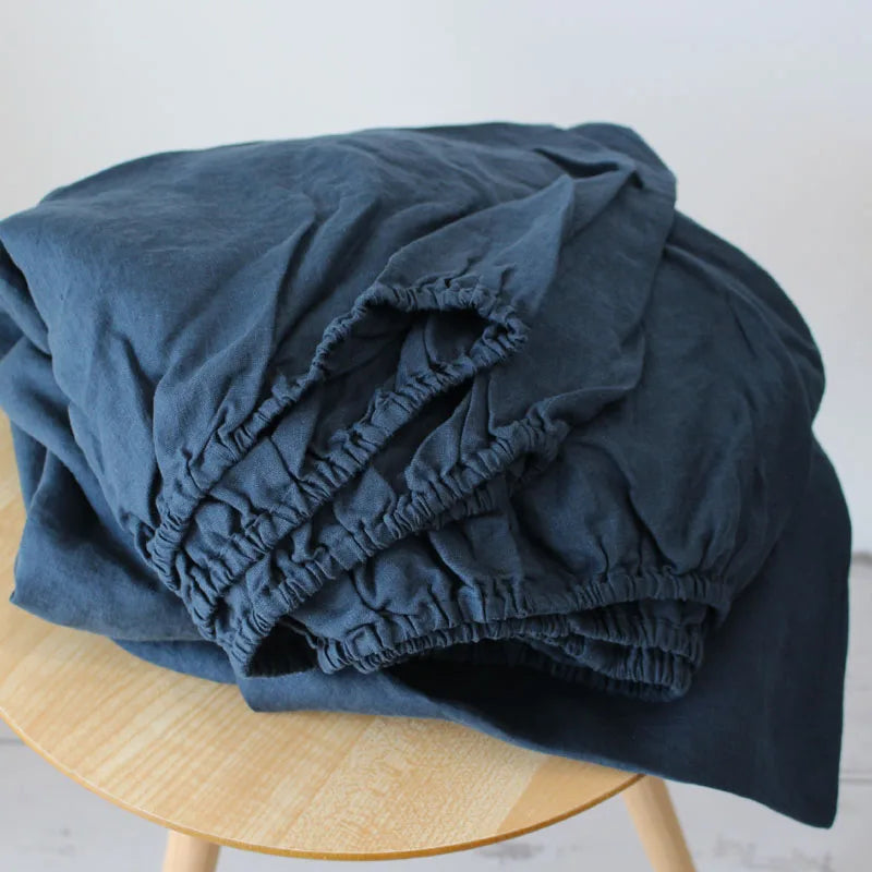 Drap-housse 100% Lin Français – Écologique, Respirant, Durable, Bonnet 35 cm