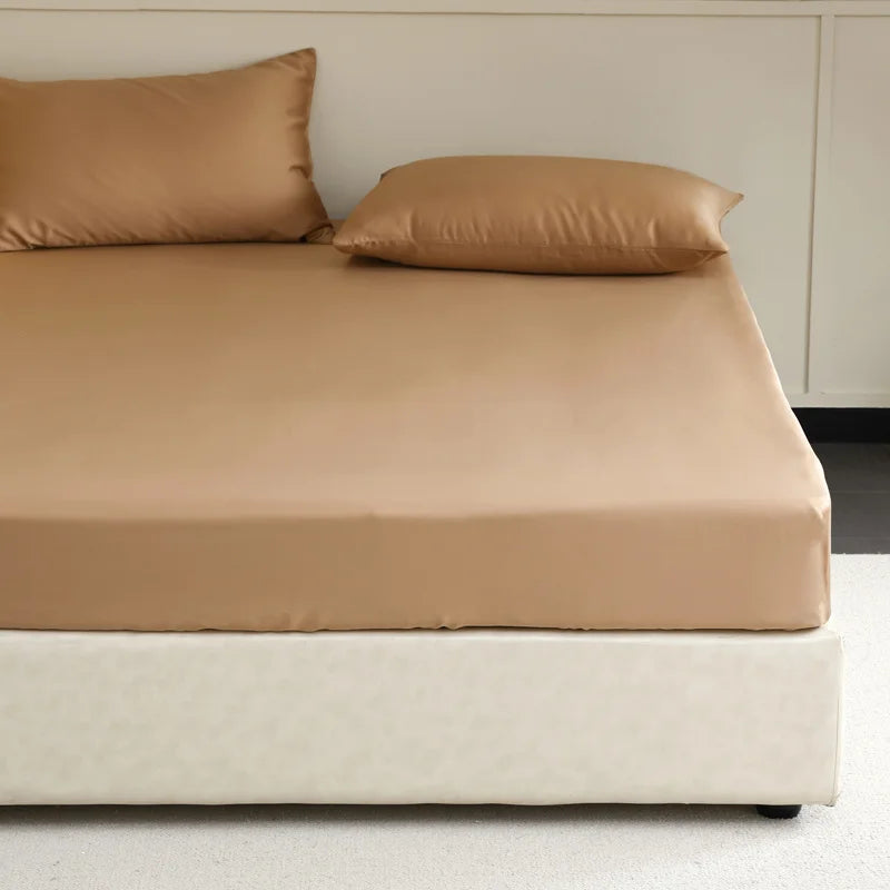 Drap-housse 100% Soie Naturelle – Luxe, Doux, Respirant, Bonnet 30 cm