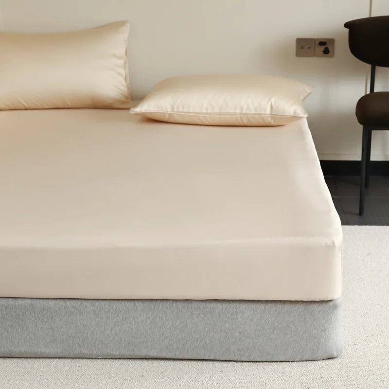Drap-housse 100% Soie Naturelle – Luxe, Doux, Respirant, Bonnet 30 cm