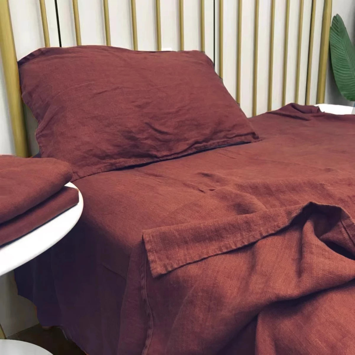 Drap-housse 100% Lin Français – Écologique, Respirant, Durable, Bonnet 35 cm